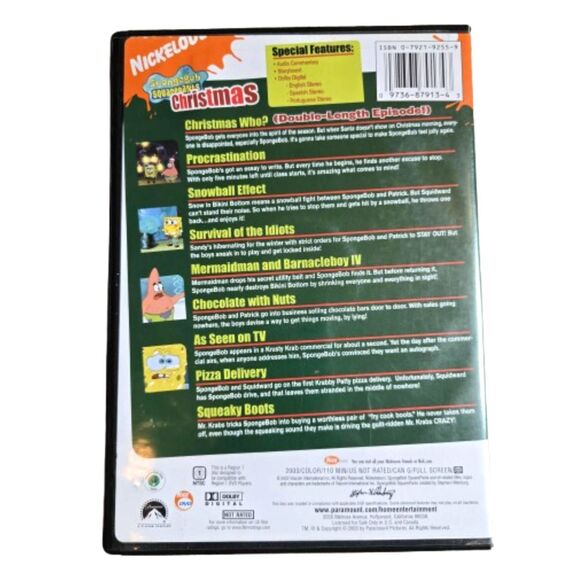 SpongeBob SquarePants Christmas DVD – Holiday Special + 8 Episodes - Picture 2 of 3